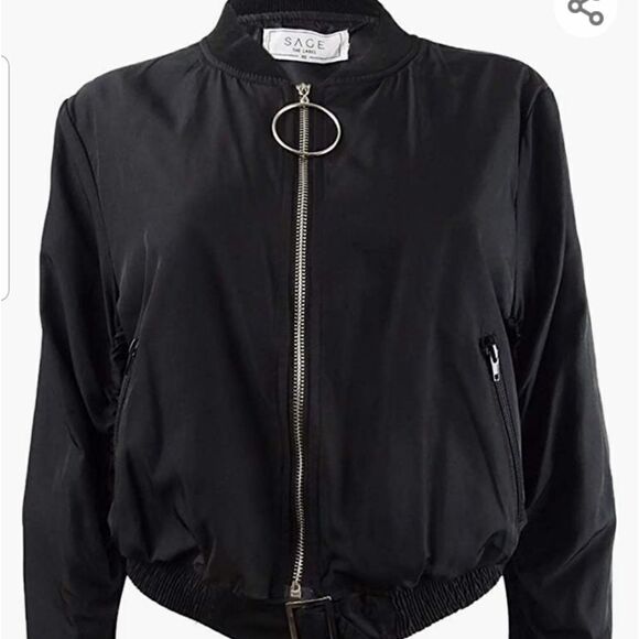 Sage The Label Women's Cropped Bomber Jacket - Picture 1 of 5